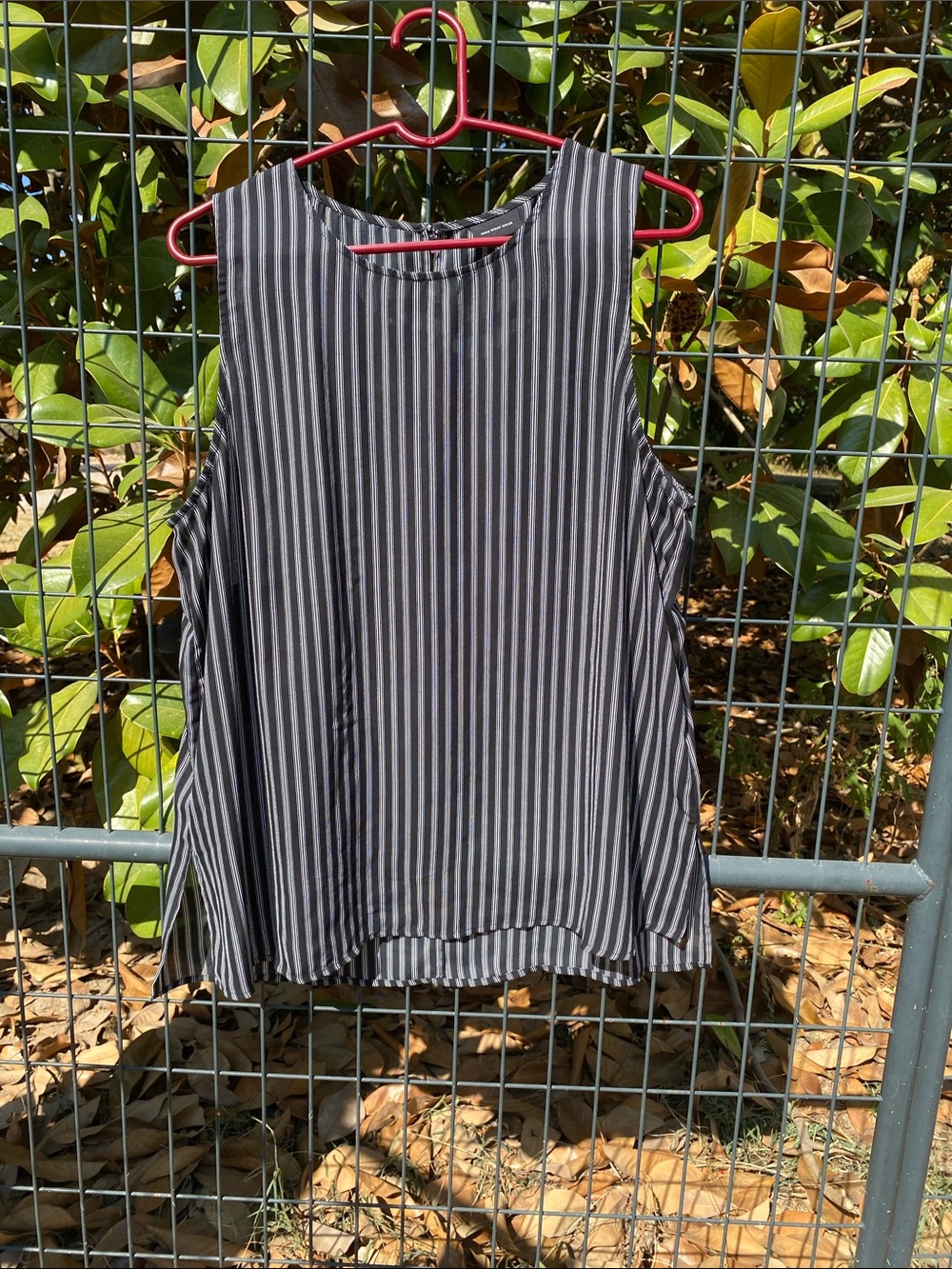 Who What Wear Sleeveless Striped Plus Size XXLarge Blouse